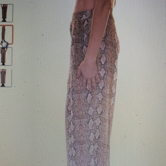 BAR III Palazzo Wide Leg Printed Pant New snake - Picture 2 of 4